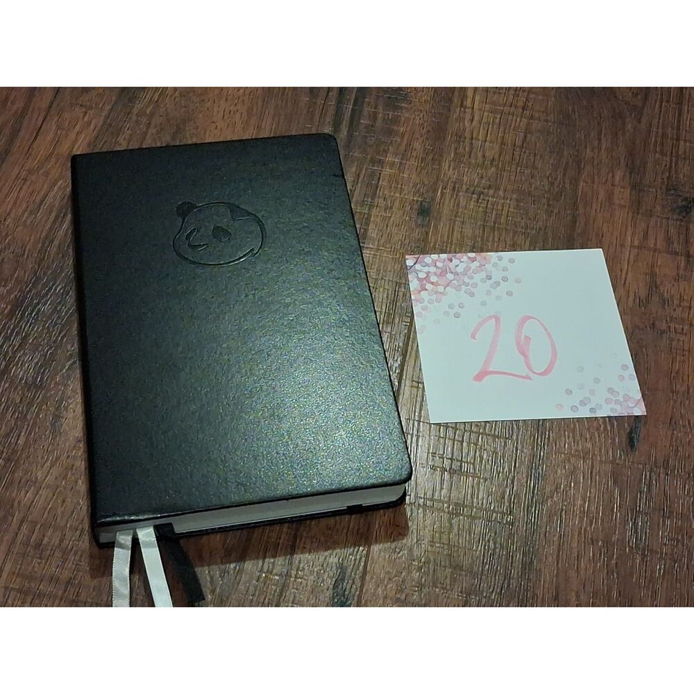 3 Month Unused Panda Planner Classic in Black 8.25 x 5.75"